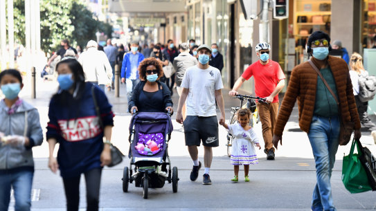Shoppers returned to the streets of Melbourne on Wednesday.