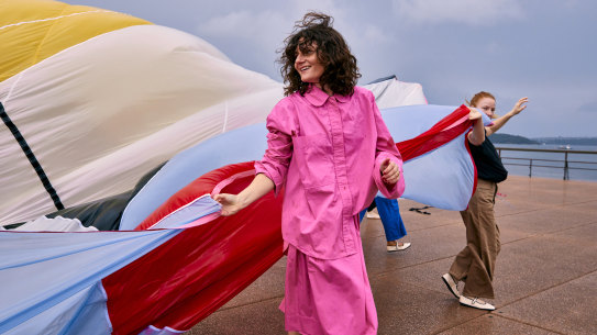 Lauren Brincat: ‘It’s like a huge built painting, music score and protest sign’.