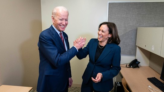 Joe Biden and Kamala Harris in an image tweeted by the Biden campaign.