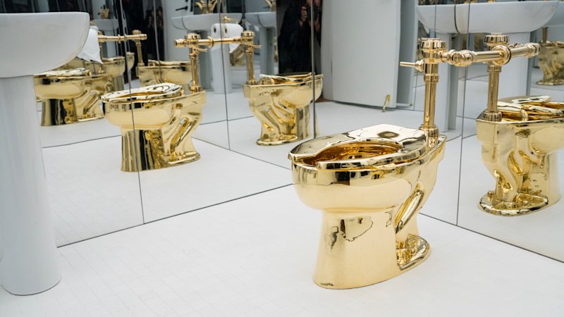 Gold toilet ‘America’ set to fetch north of $15 million at hyped auction