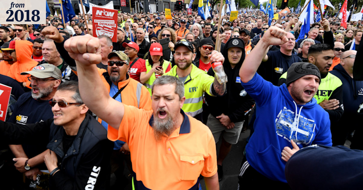 Melbourne union rally LIVE: ACTU's Change The Rules protest led by ...