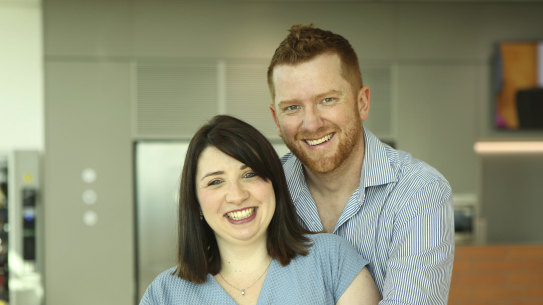 Nicole and Fergus Stuart are expecting their third child and will both get 20 weeks of paid parental leave.