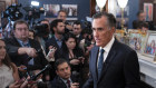 Senator Mitt Romney tells reporters on Capitol Hill he will not run for reelection in 2024. 