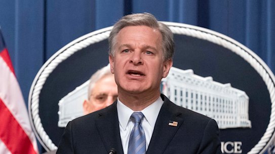Federal Bureau of Investigation director Christopher Wray.