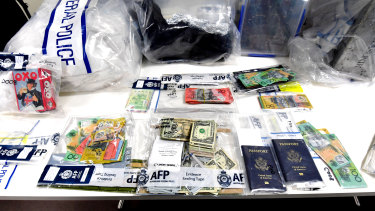 Cash and passports found as part of the huge drug seizure.