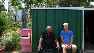 Ivan Wellington (left) and Eddie Burge are members of a local men’s group in Airds.