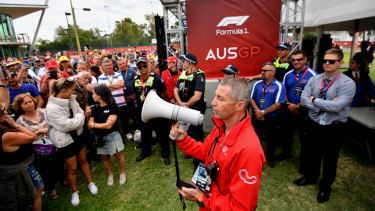 Officials announce the cancellation of the Australian Grand Prix.