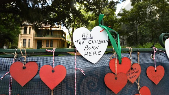 Parramatta’s Willow Grove  decorated with love hearts for Valentine’s Day this month.

