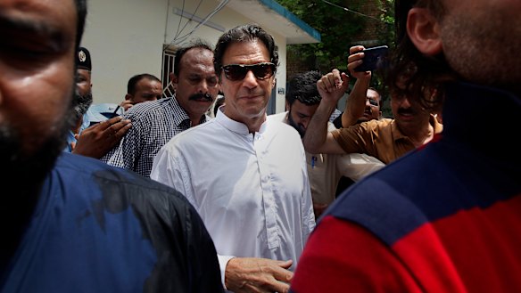 Former cricketer, now elected Prime Minister Imran Khan.