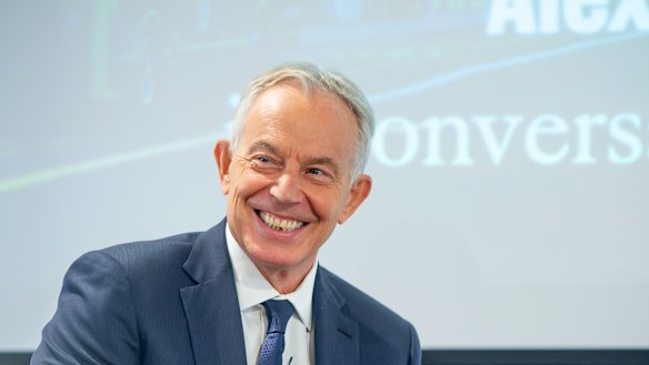 Tony Blair in more conventional times.