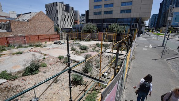 The Carlton site on Tuesday.