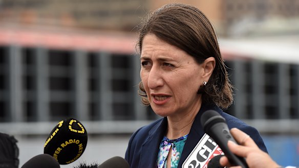 NSW Premier Gladys Berejiklian at Central Station, Sydney.