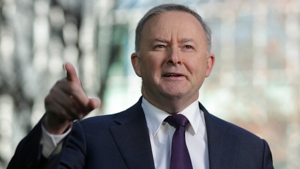 Hasten slowly: Anthony Albanese before the Labor caucus meeting on Thursday. 