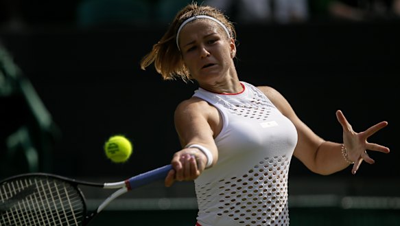Czech Republic's Karolina Muchova couldn't stop Svitolina's run to the semi-finals.