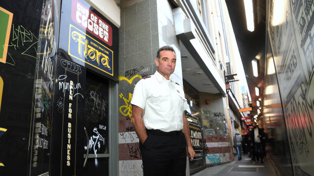 The Salvation Army’s Brendan Nottle outside 244 Flinders Street.