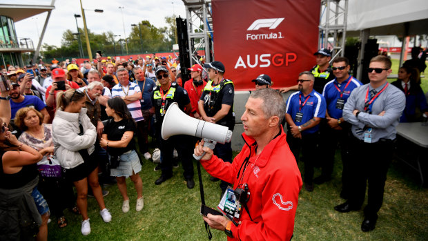 Officials announce the cancellation of the Australian Grand Prix.