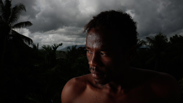 Dark days: Abdul Aziz Muhamat pictured in Port Moresby in 2017.