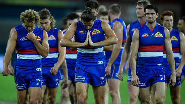 The Bulldogs may be out of the eight at the end of this round after their loss to the Tigers.