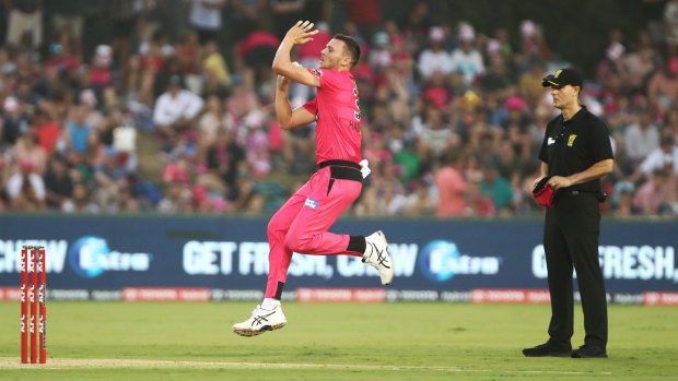 Fit and firing: Sydney Sixers paceman Josh Hazlewood made a successful return from injury.