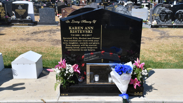 Karen Ristevksi's grave, with room for another plot.