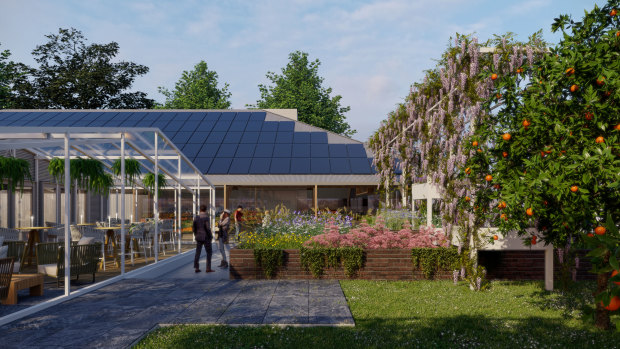 An artist's impression of the proposed Harris Farm in Turramurra.