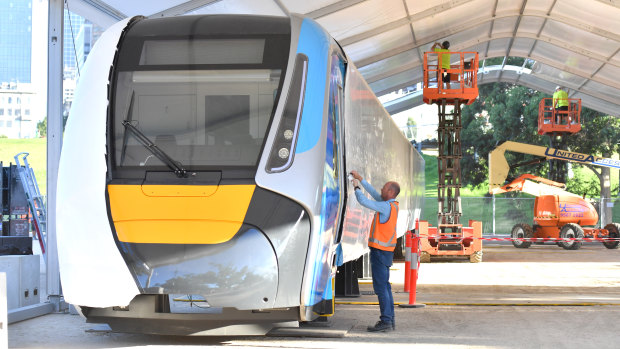 A Life-size model of the new high capacity train.