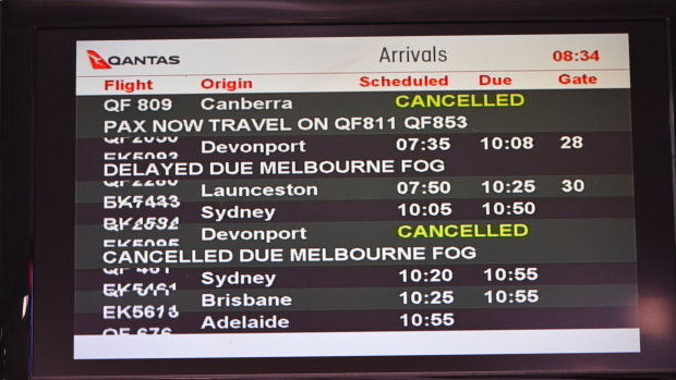 Air traffic has been affected by the heavy fog in Melbourne this morning. 