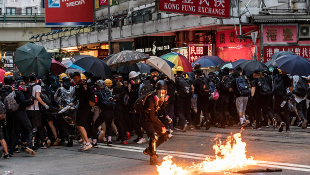 The protests in Hong Kong became heated over the weekend.