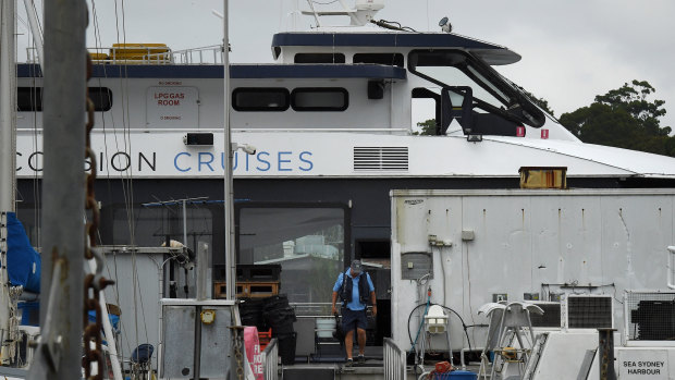 One of the cruise vessels undergoing an environmental compliance check on Tuesday.