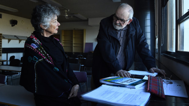 Marguerite Young, 65, and Alexander Burgic, 69, will sit their HSC maths exams again this year.