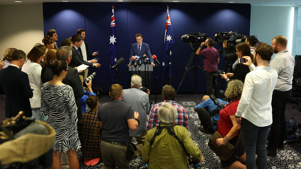 Attorney-General Christian Porter’s press conference in Perth this afternoon.