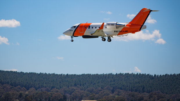 The Australian Maritime Safety Authority Challenger search and rescue jet led the search. (File image)