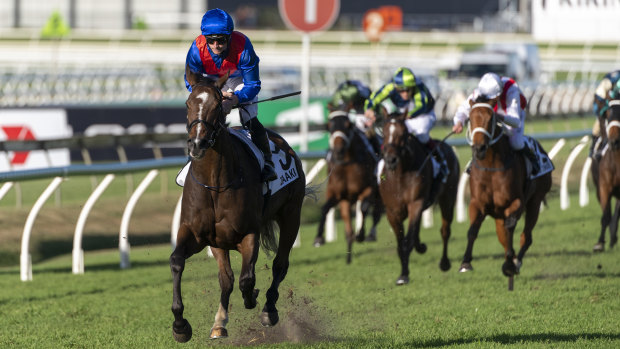 Zaaki was in a world of his own as he romped home the Doomben Cup.