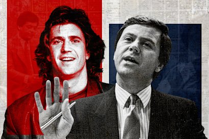 Mel Gibson appeared on Ray Martin’s Midday Show in 1987.