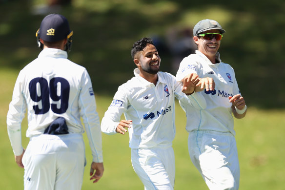 Tanveer Sangha in action for New South Wales.