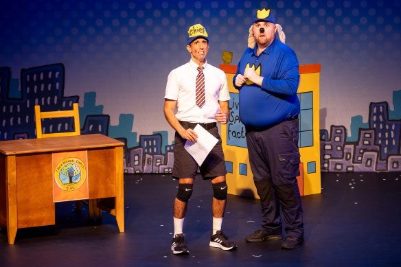 The stage version of Dav Pilkey’s beloved books, Dog Man The Musical, plays at the Sydney Opera House these school holidays. 