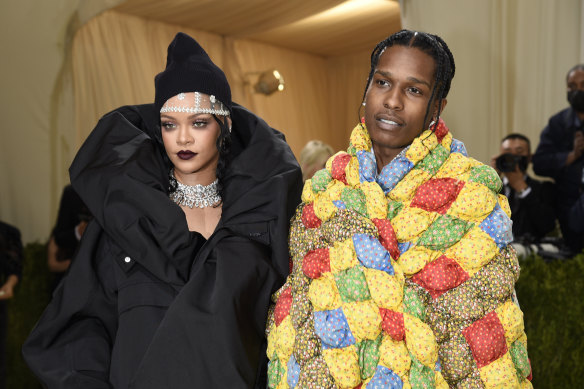 Rihanna, left, and ASAP Rocky attend The Metropolitan Museum of Art’s Costume Institute benefit gala last year.