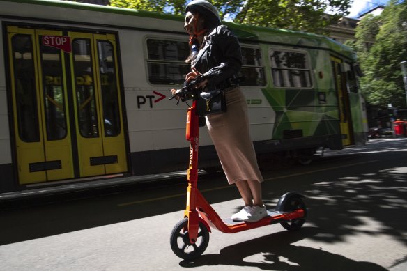 E-scooters are being trialled in Melbourne.