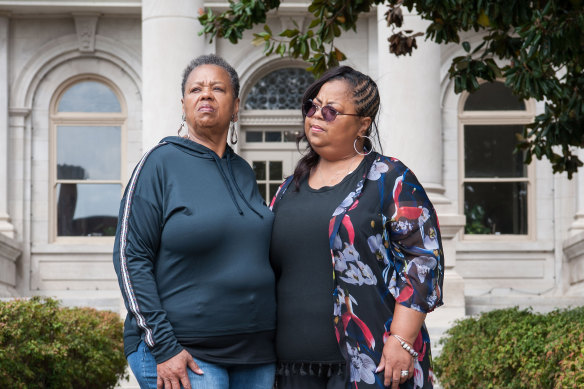 Ollie Gordon (left) with her daughter, Airickca Gordon-Taylor, cousins of Emmett Till, who say their family has never healed from his murder.