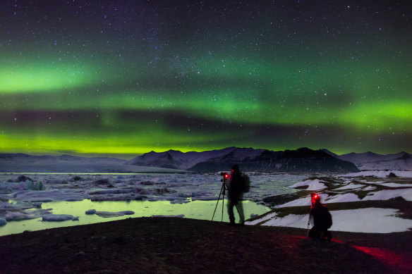 The northern lights are one of the highlights of Iceland in winter.