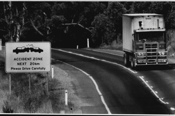 A bend on the Pacific Highway.