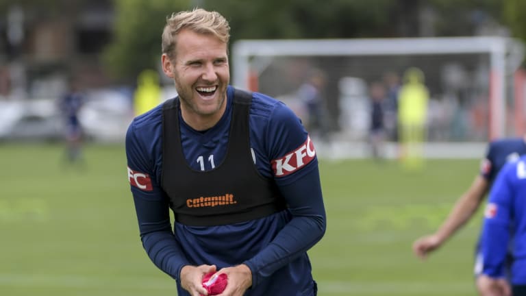 Culture shock: Ola Toivonen trains at Gosch's Paddock.