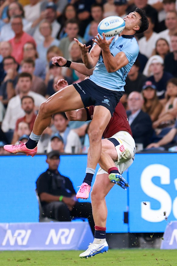 Joseph-Aukuso Suaalii had a mixed night in the air at fullback.