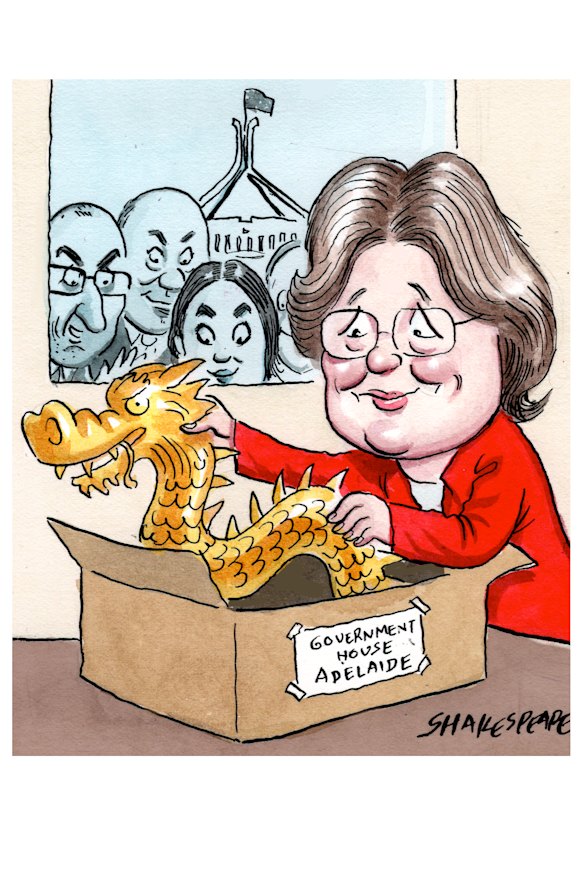 Frances Adamson with Mike Pezzullo, Greg Moriarty, Michelle Chan.