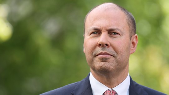 Treasurer Josh Frydenberg during a doorstop interview on Facebook.