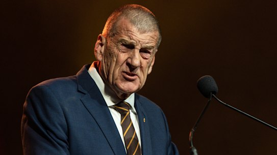 Outgoing Hawthorn president Jeff Kennett.