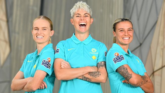 Caitlyn Torpey, Michelle Heyman and Chloe Logarzo.