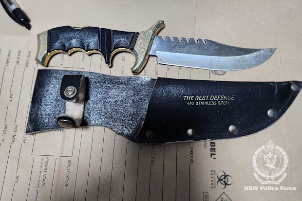 Two men are due in court after police allegedly found a stash of illegal weapons at a house in Sydney’s west.