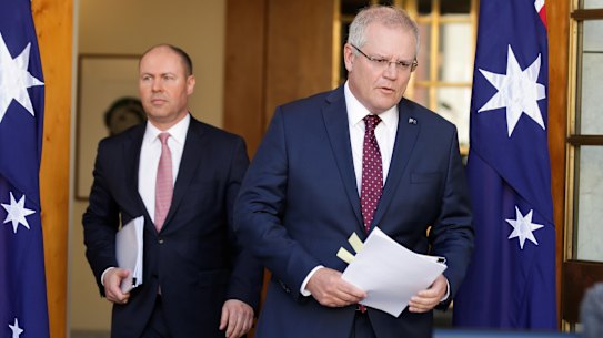 Prime Minister Scott Morrison says the budget has taken a huge hit to revenues.