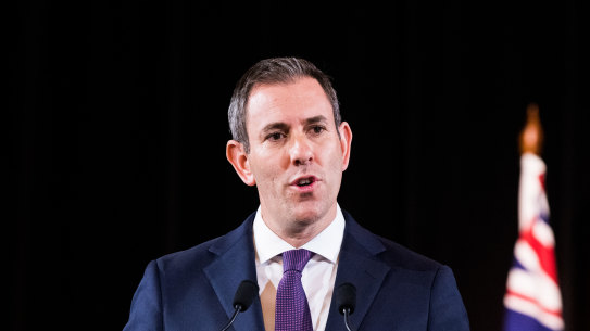 Treasurer Jim Chalmers makes his closing remarks at the Jobs and Skills Summit.